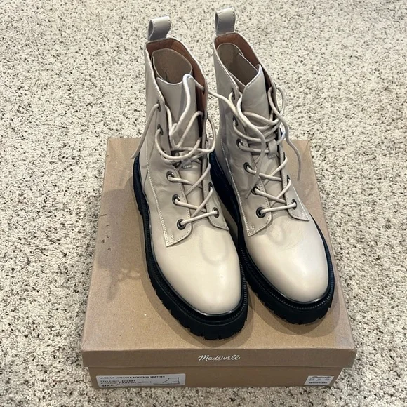 Madewell Lace-up Lugsole Boots - Picture 1 of 4